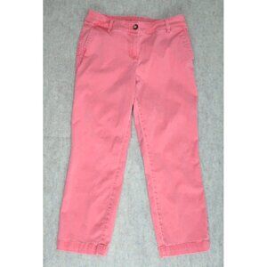 Tommy Bahama Pink Chino Pants Cropped Stretch Cotton Tencel Spandex Women's 2
